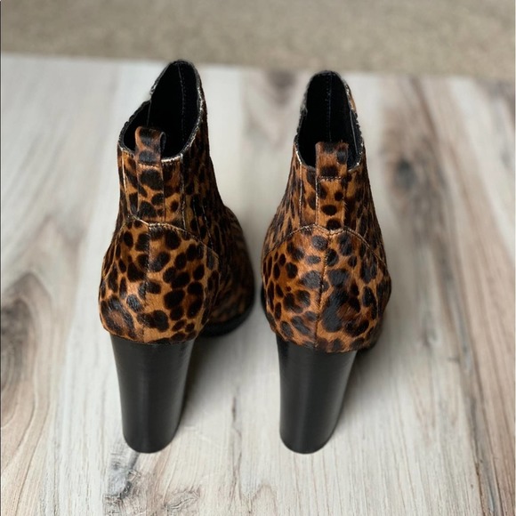 Marc Fisher Alva Calf Hair Brown Heeled Bootie 7.5 - Picture 4 of 11